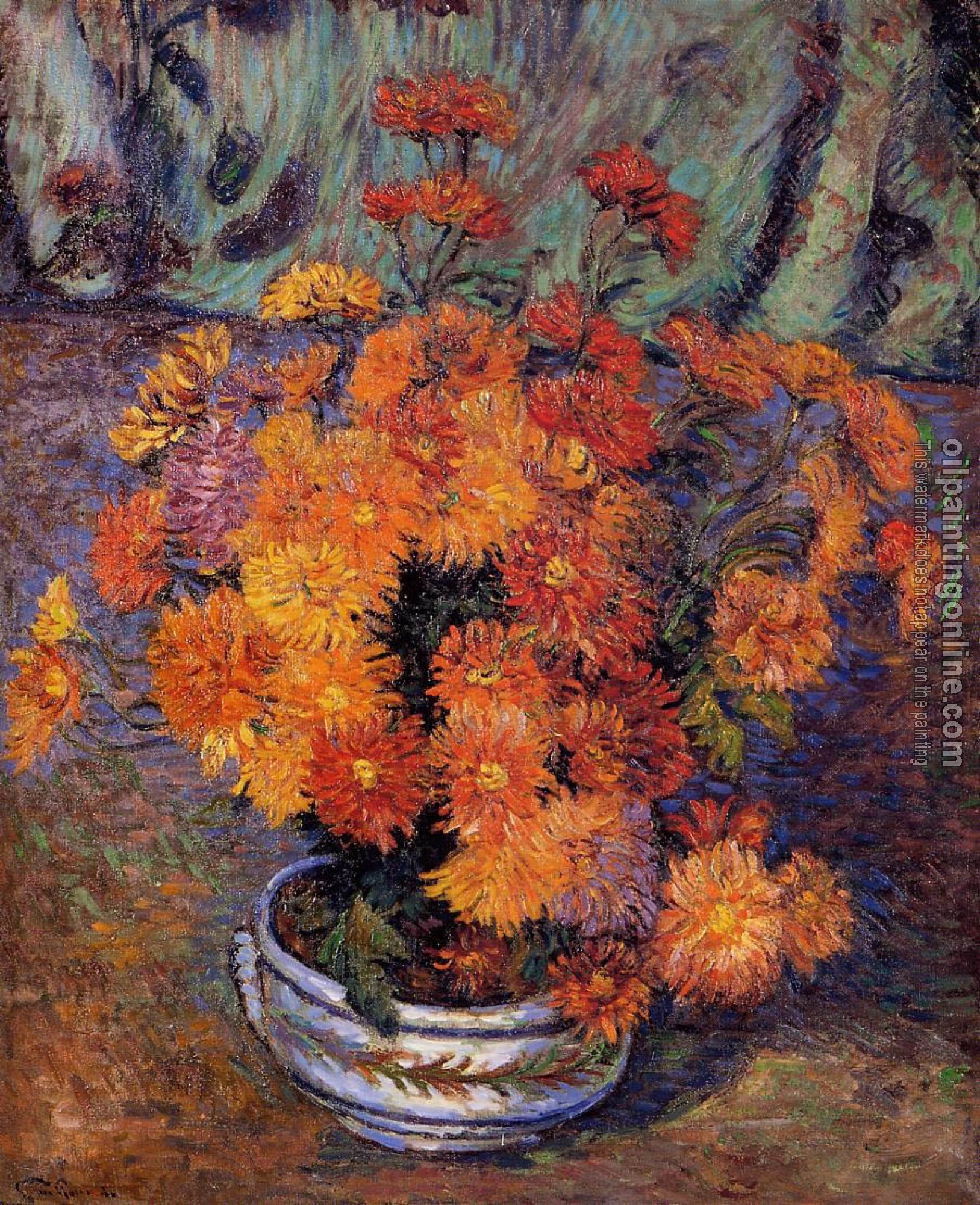 Guillaumin, Armand - Vase of Chrysanthemums